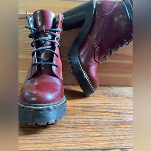 Dr.Marten Wine Colored Platforms